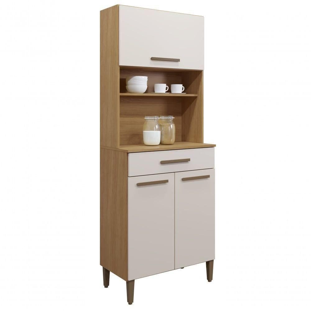 Kit Cozinha Itália 03 Portas E 01 Gaveta Arte Móveis Cinamomo-off White