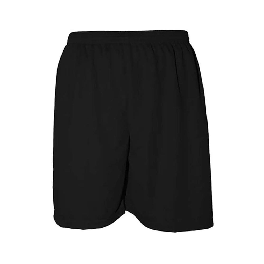 Kit com 3 Calções de Futebol Kanga Sport Liso Adulto Preto GG