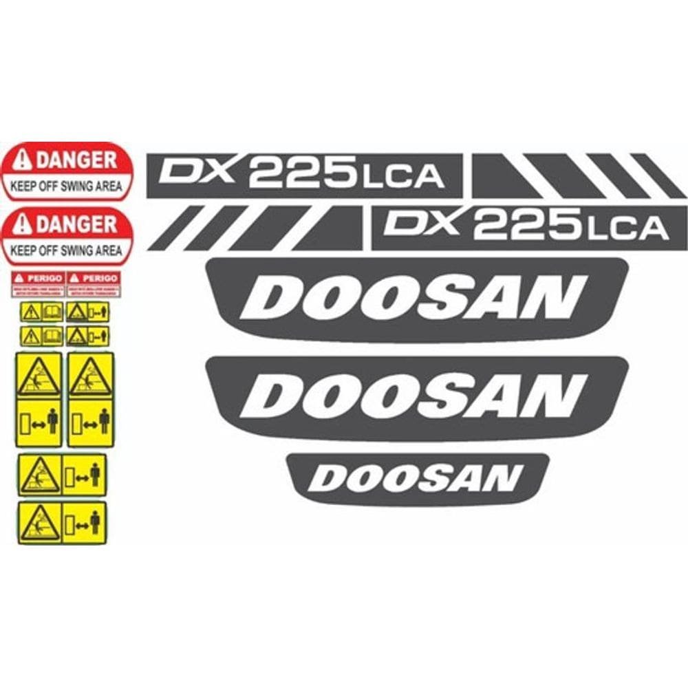 Kit Adesivos - Doosan Dx225 Lca Para Escavadeira