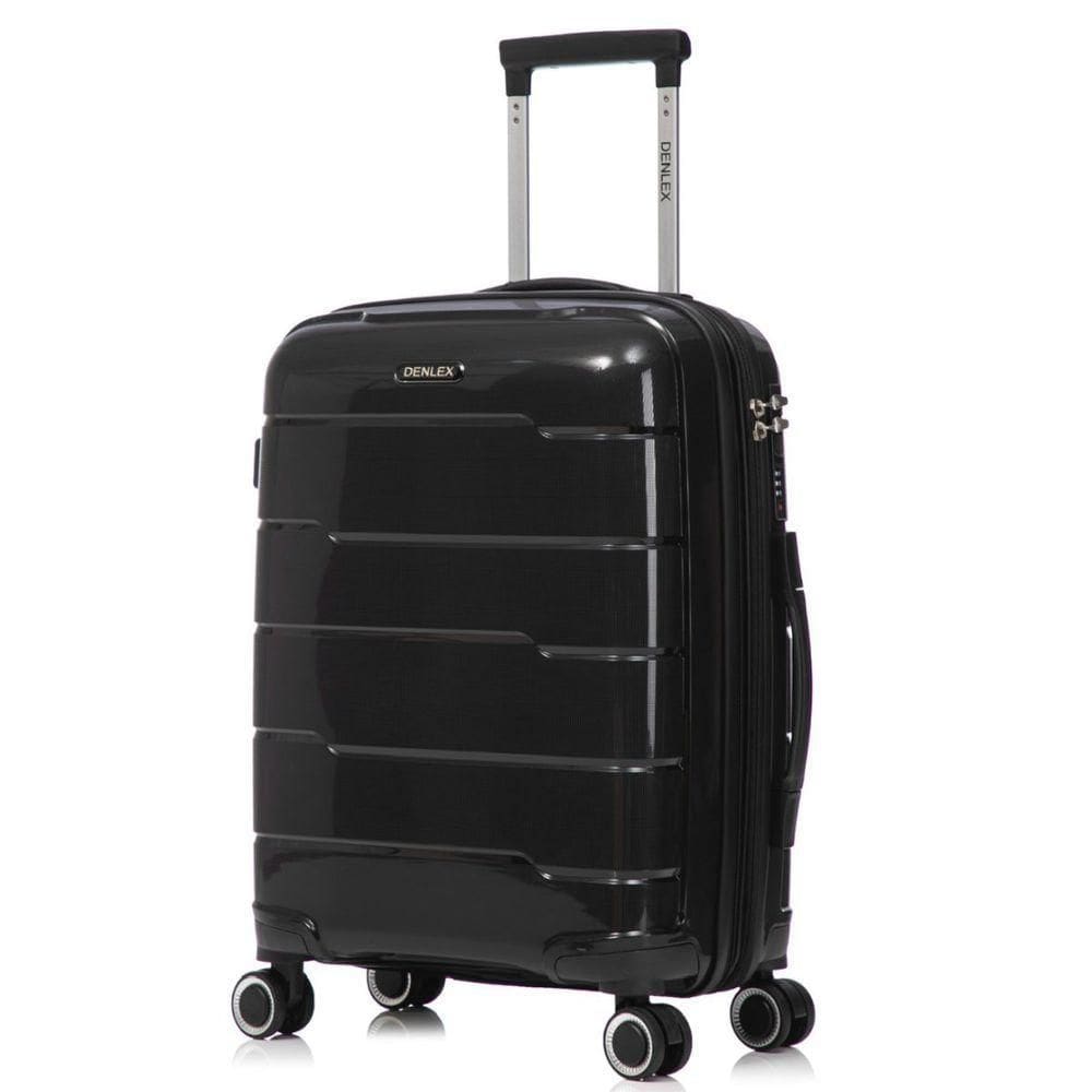 Mala De Bordo 10kg Viagem Zíper Expansível Em Polipropileno Rodinhas 360º Tsa - Lima - Denlex Preto