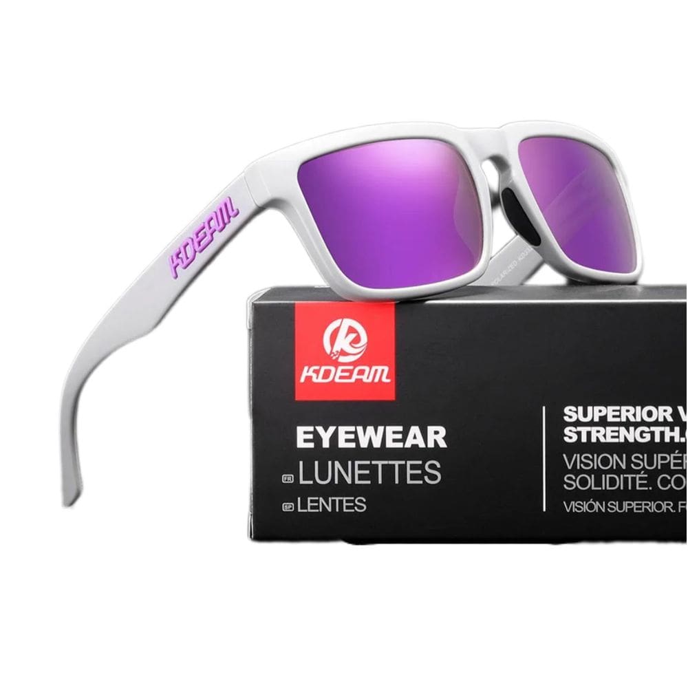 Óculos De Sol Esportivo Polarizado Kdeam C27 Mirrored Violet