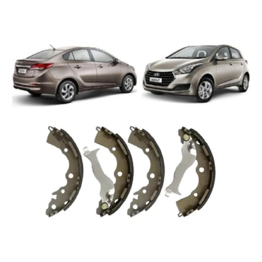 2X Sapata Lona Freio Hyundai Hb20 Tds 1.0/1.6 2012 Em Diante