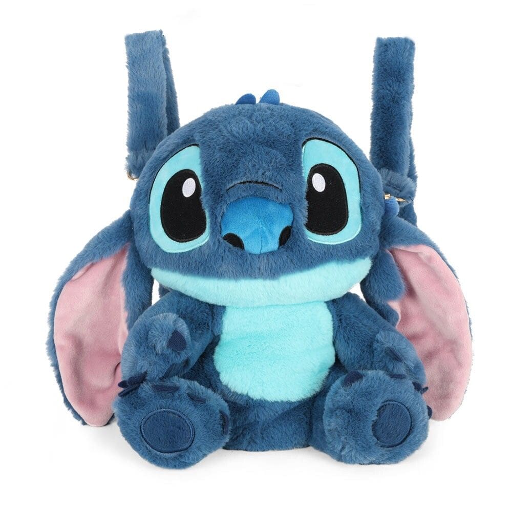 Mini Mochila 3D de Costas - Pelúcia - Disney Stitch - Luxcel