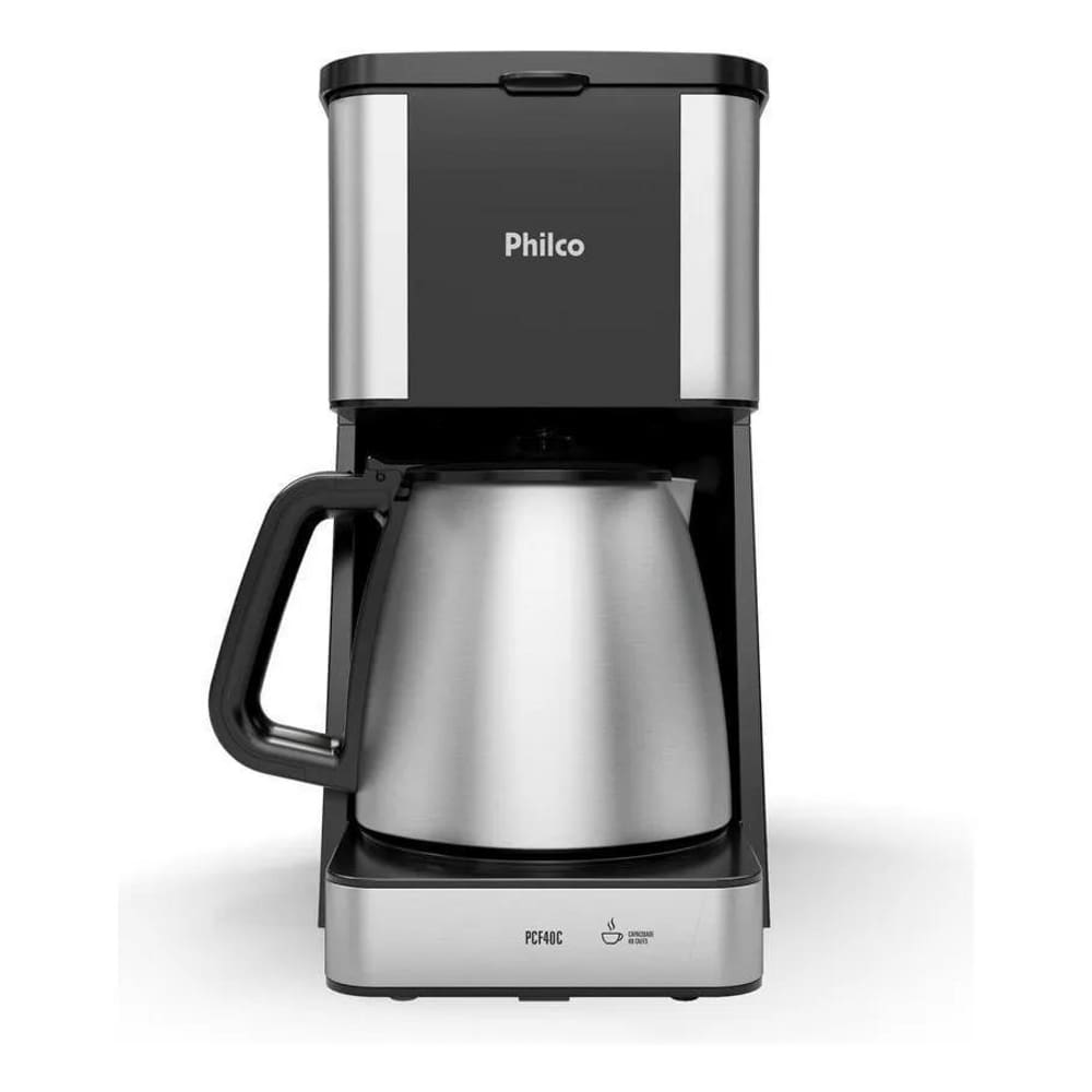 Cafeteira Philco Pcf40c Inox 40 Cafezinhos 1,6l 950w Cor Preto 110v