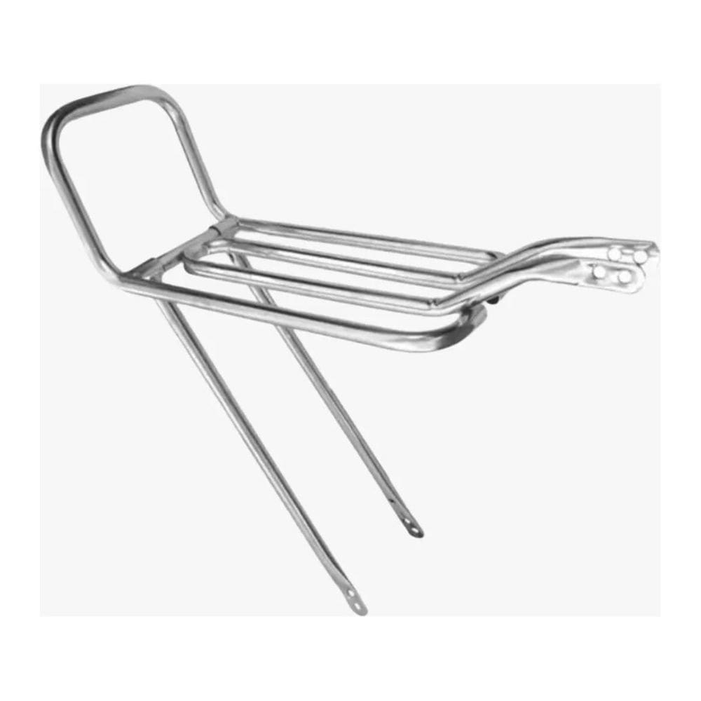 Bagageiro Articulado Aro 26 Rabetão Em Aço Cromado Prata