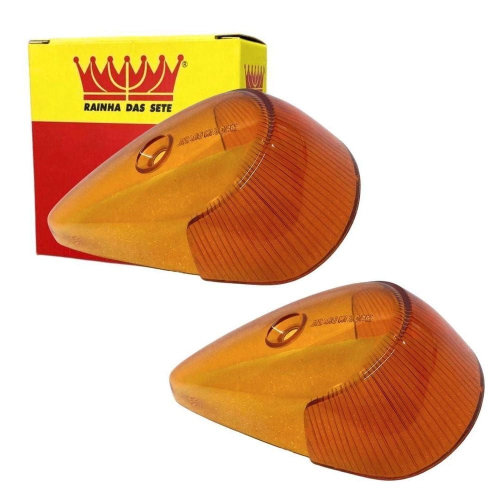 Par Lente Pisca Dianteiro Para Volkswagen Fusca Amerela