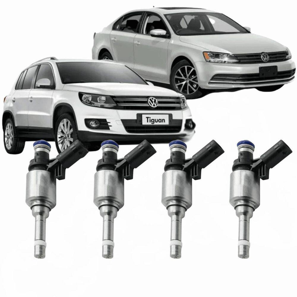 Kit 4 Bico Injetor Audi A3 A4 Passat Jetta Tiguan 2.0 Tsi