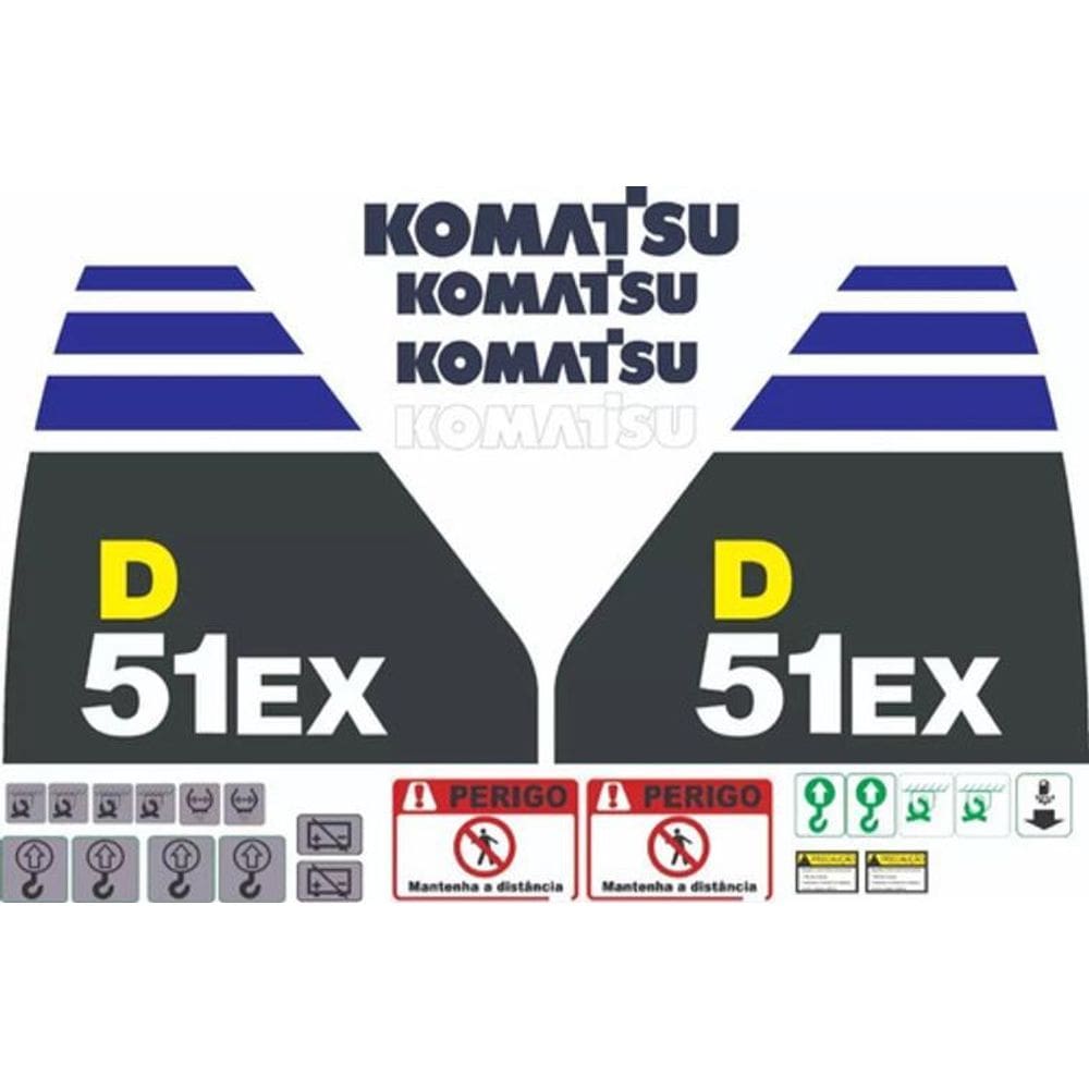 Kit Adesivos Komatsu D51 Ex