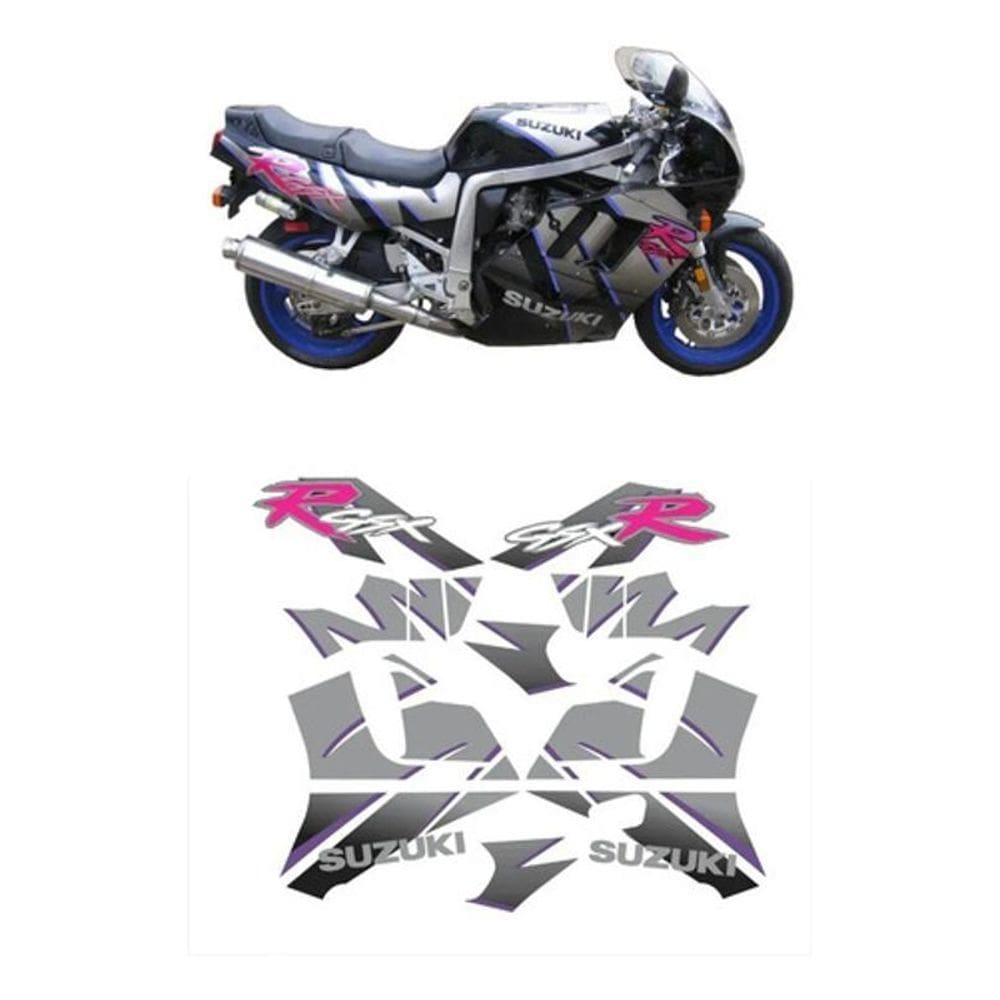Kit Adesivos Compatível Gsxr 750 1992 Preta E Prata F648 Cor