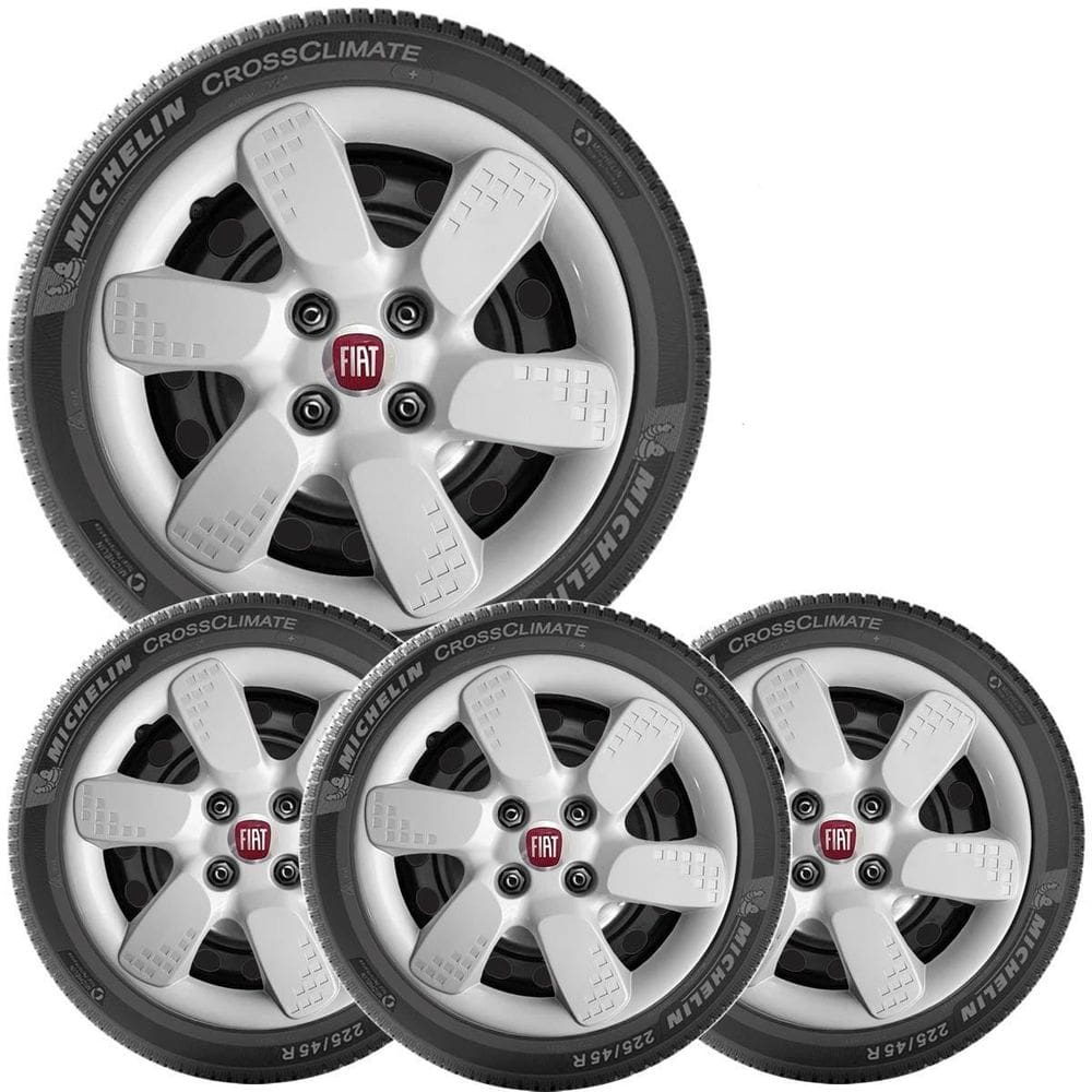 Kit 4 Calota Fiat Uno Mille Palio Siena Aro 13 Emblema 095Cb