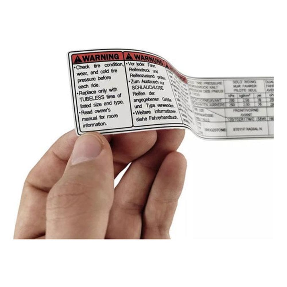 Etiqueta Pressão Pneu Escapamento Compatível Gsx 650F Etad09