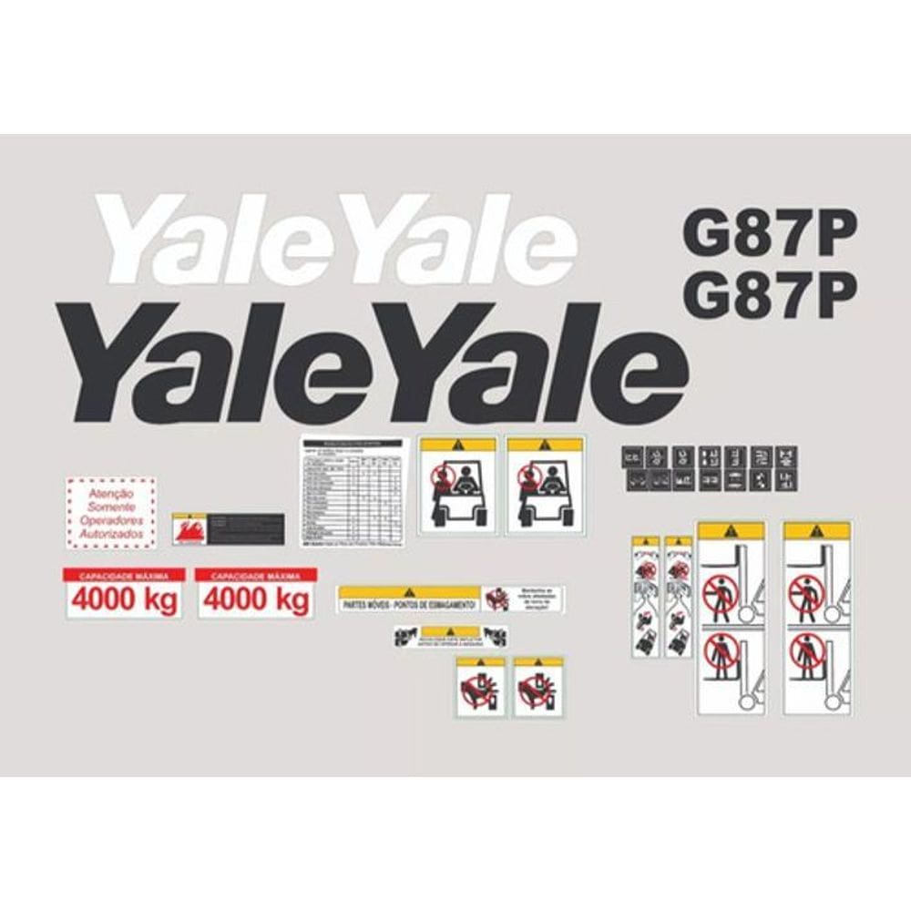Kit Adesivos Yale G87P  4000 Kg