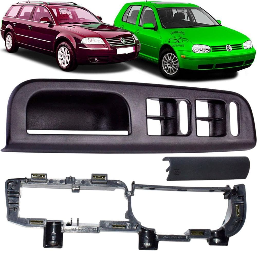 Moldura Apoio Puxador Porta Vidro Golf Bora Passat Preto Nov
