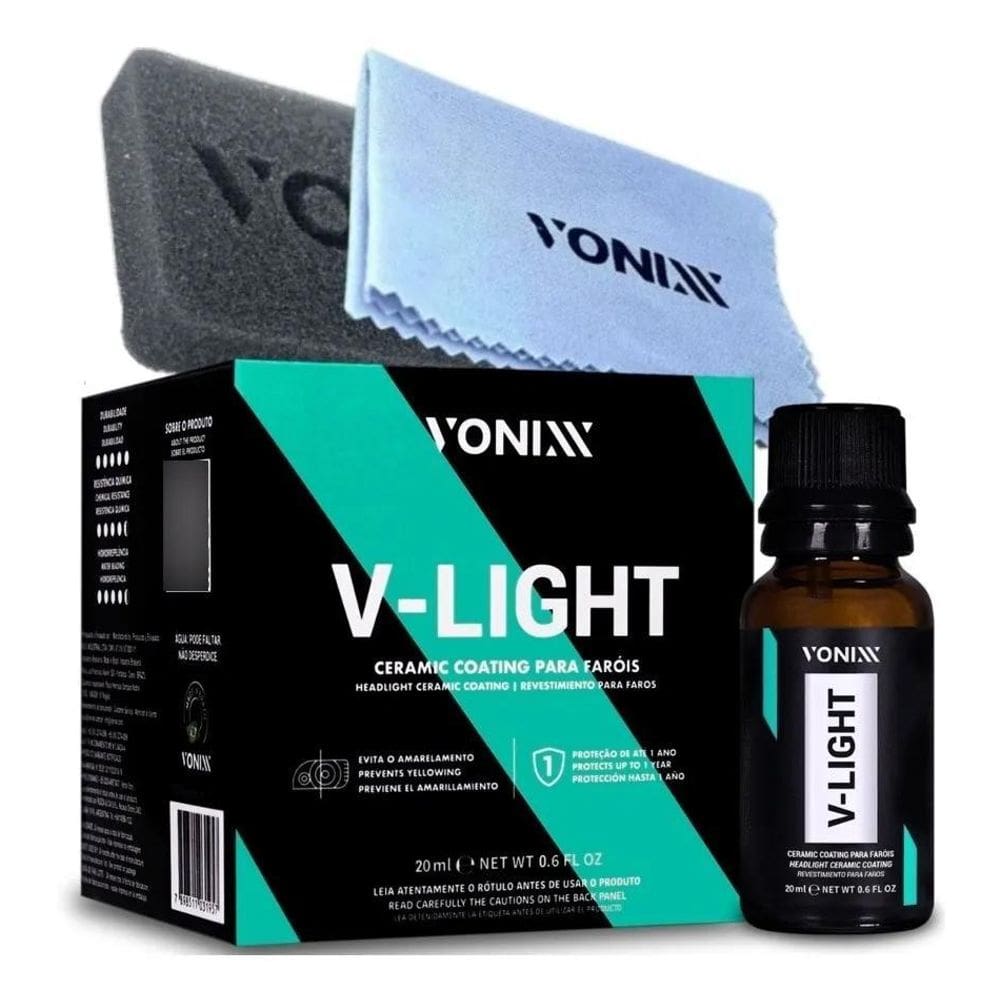 2X Vitrificador Restaurador Para Faróis V-Light 20Ml Vonixx