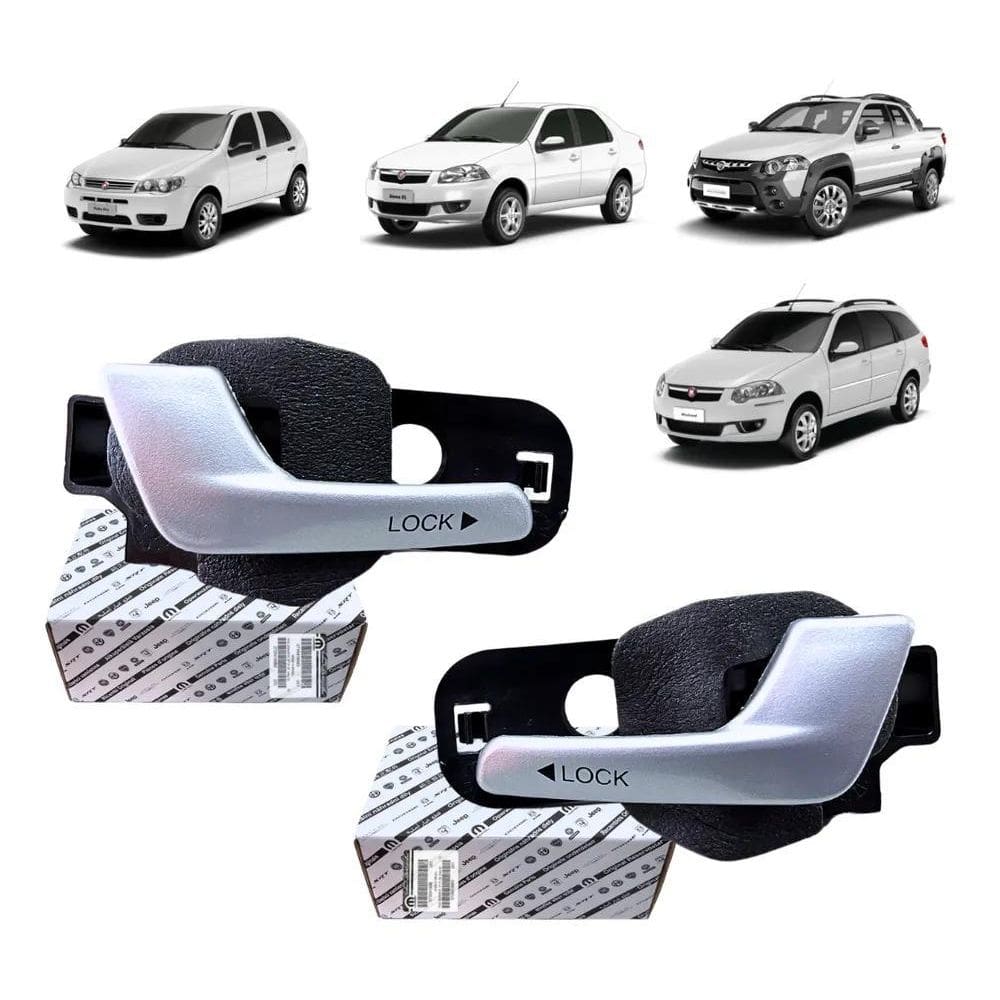 2X Par Maçaneta Interna Porta Dianteira Fiat Strada Palio Si