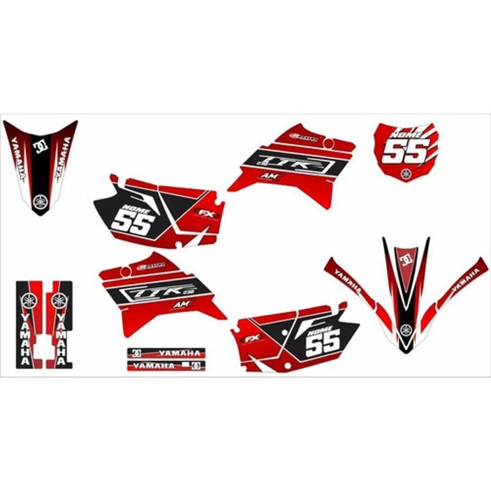 Kit Adesivo Moto Cross Trilha Ttr 230 Vermelho Lm176
