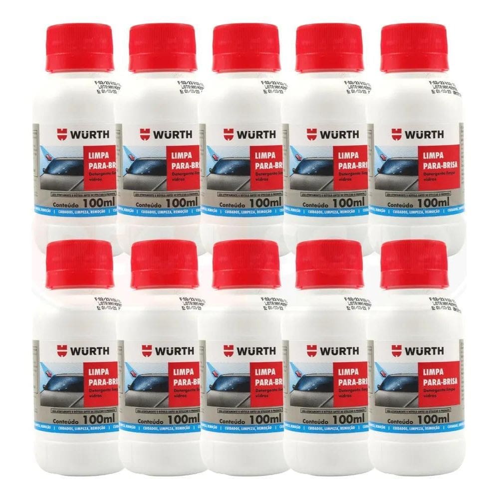 2X Kit 10 Limpa Para-Brisa 100Ml Fluido Concentrado Limpeza