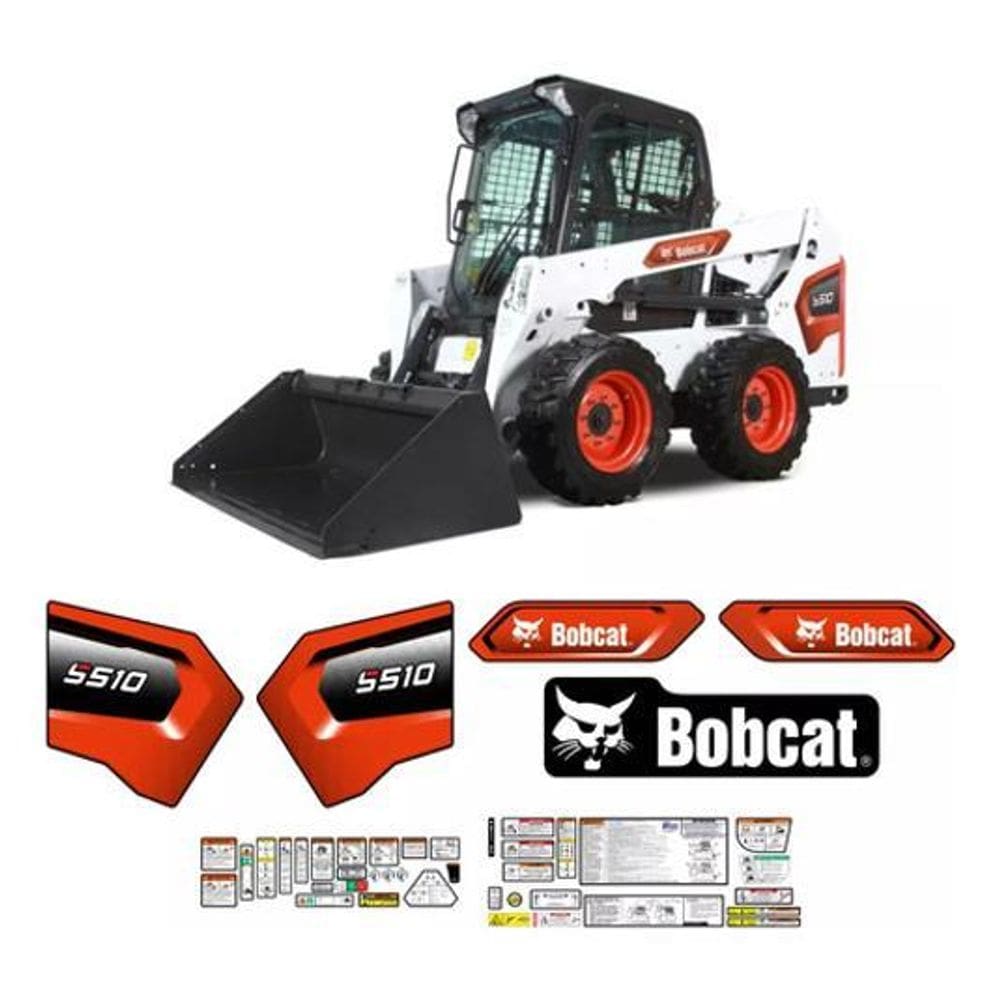 Adesivos Faixa Mini Carregadeira Bobcat S510 2020 Etiquetas
