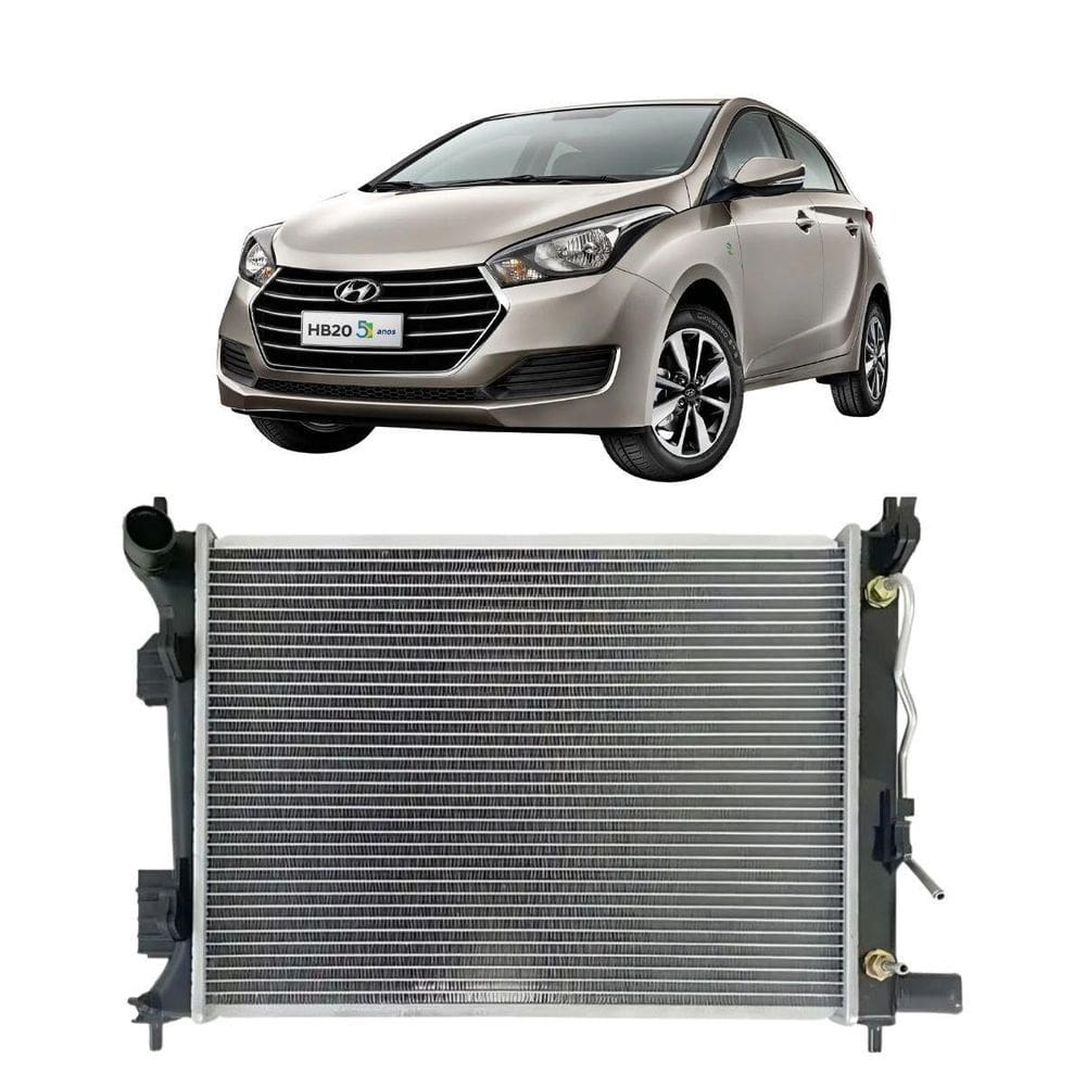 MP - Radiador De A gua Motor Para Hb20 1 0 1