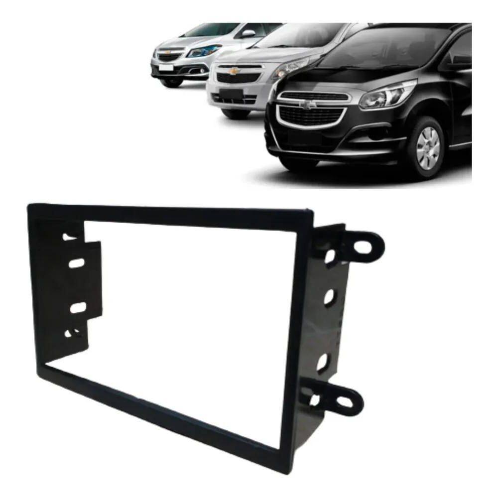 2X Moldura Painel 2Din Multimid Dvd Mp5 Cobalt Onix Spin Pri