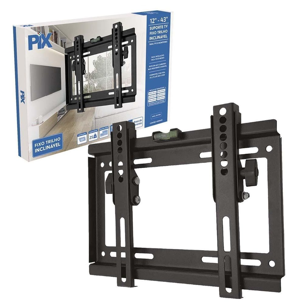 Suporte Para Tv Led Lcd Universal Trilho Inclinável 12 A 43