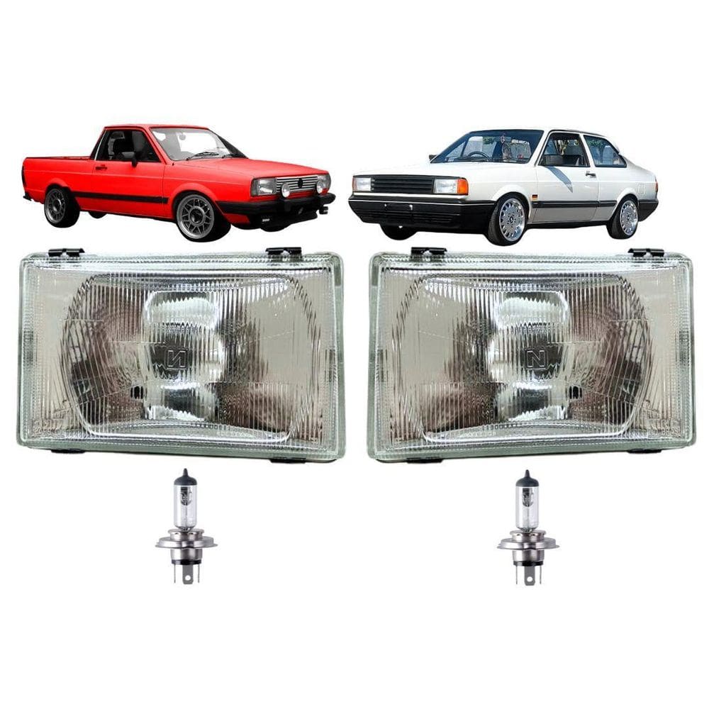 Par Farol Para Saveiro Voyage 1987 A 1990 Vidro Menor Curto