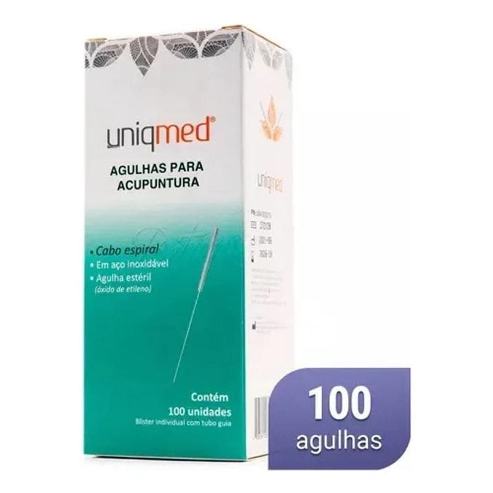 2X Agulha Para Acupuntura 0,30Mm X 75Mm Cx 100 Unidades
