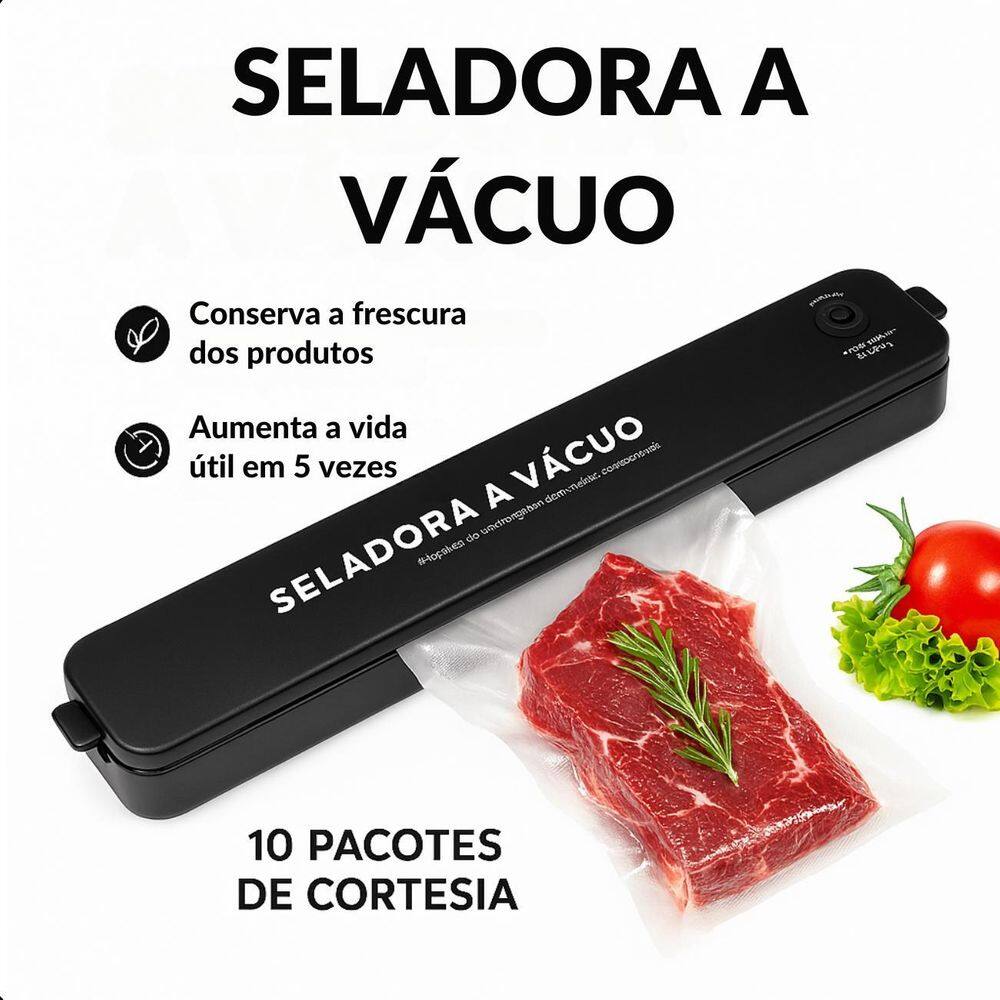 Seladora Automática Bivolt Alimentos Portátil Prática