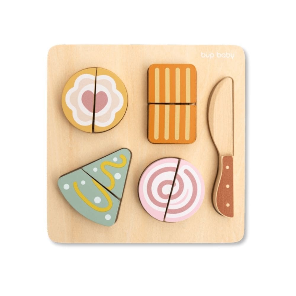 Brinquedo De Madeira Kit Lanchinho Com Corte - Bup Baby