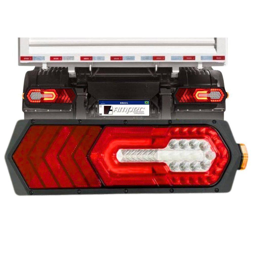 Conjunto Sinaleira Traseira Turn Bivolt Direito Full Led