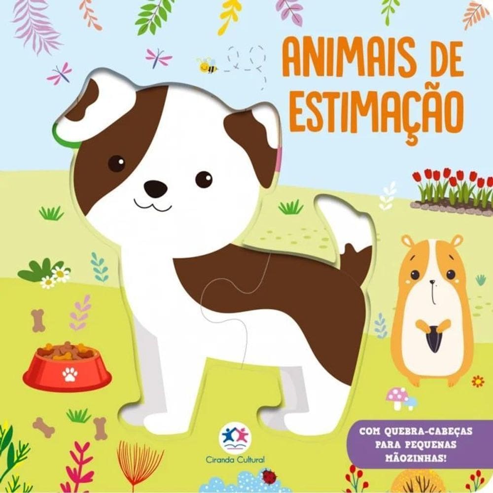 Livro Animais De Estimação - Quebra-Cabeça De 2 Peças