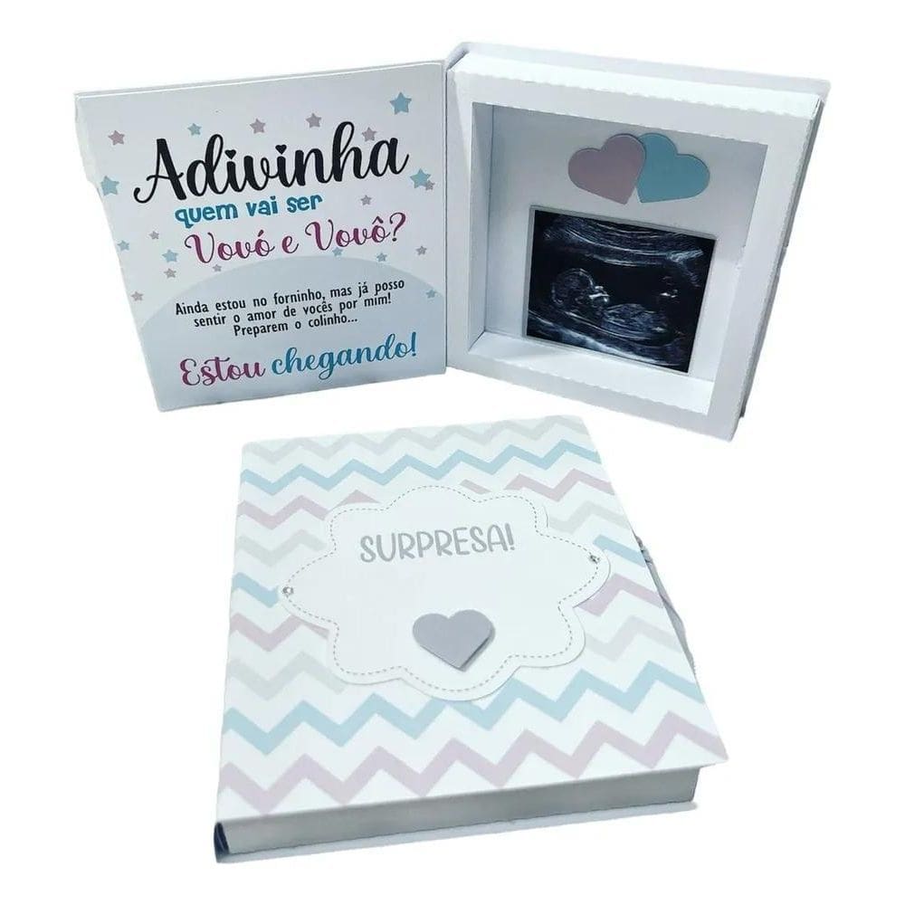 2X Caixa Para Anunciar A Gravidez Para Família.