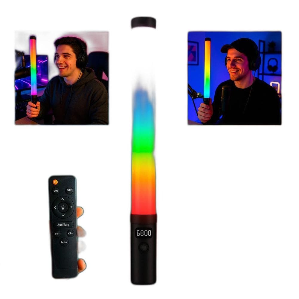 Bastão Led Potente Com Cores Artísticas E Vibrantes