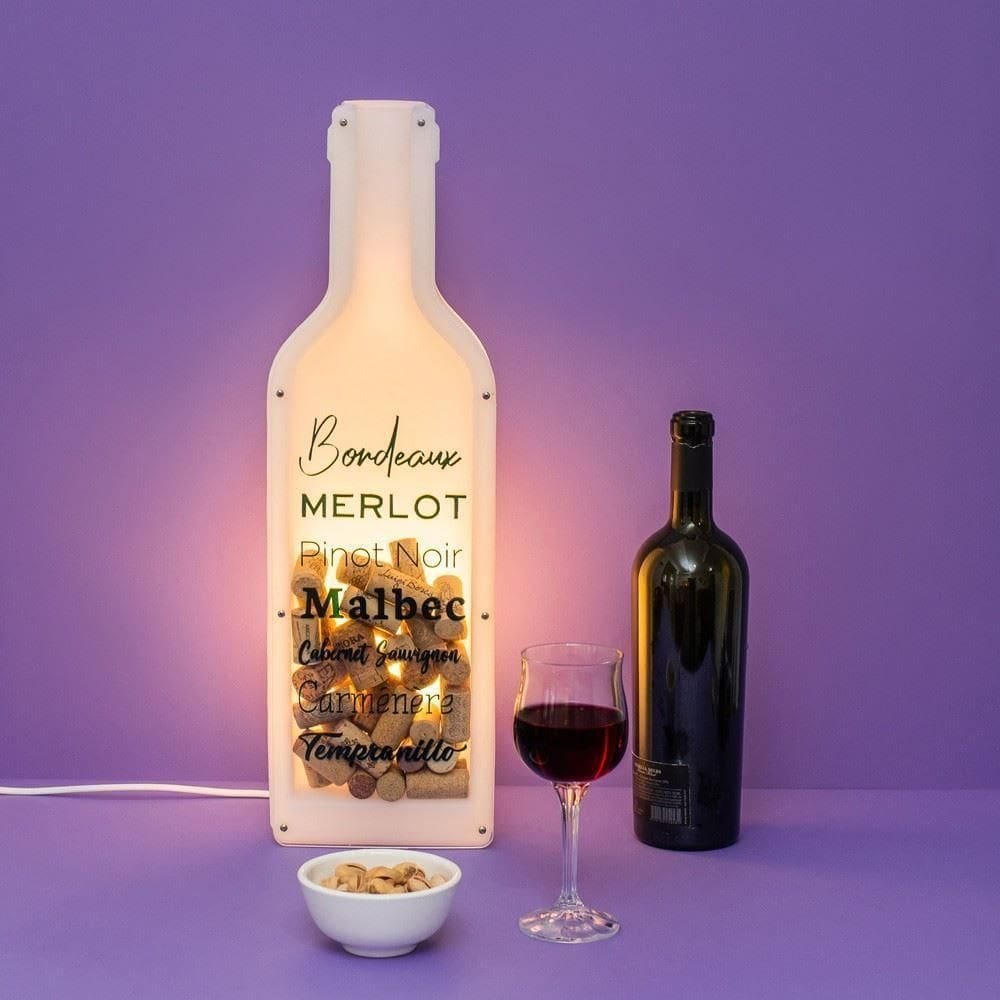 Luminária E Porta Rolhas Wine Time