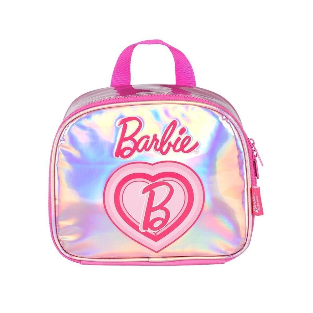 Lancheira Barbie Térmica Escolar Meninas Holográfica - Rosa