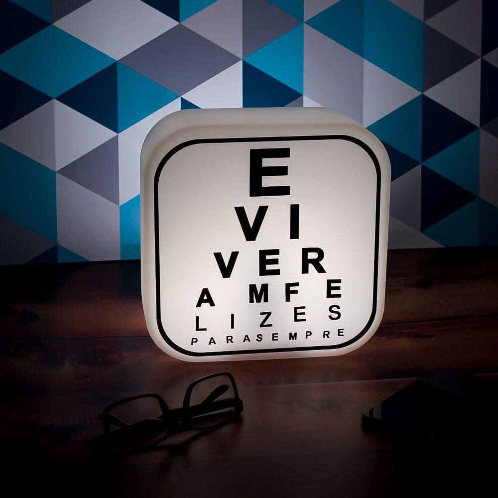 Luminária Box Felizes Para Sempre