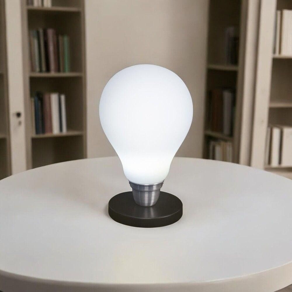 Luminária Lâmpada 3d De Mesa Branca Com Base Bivolt