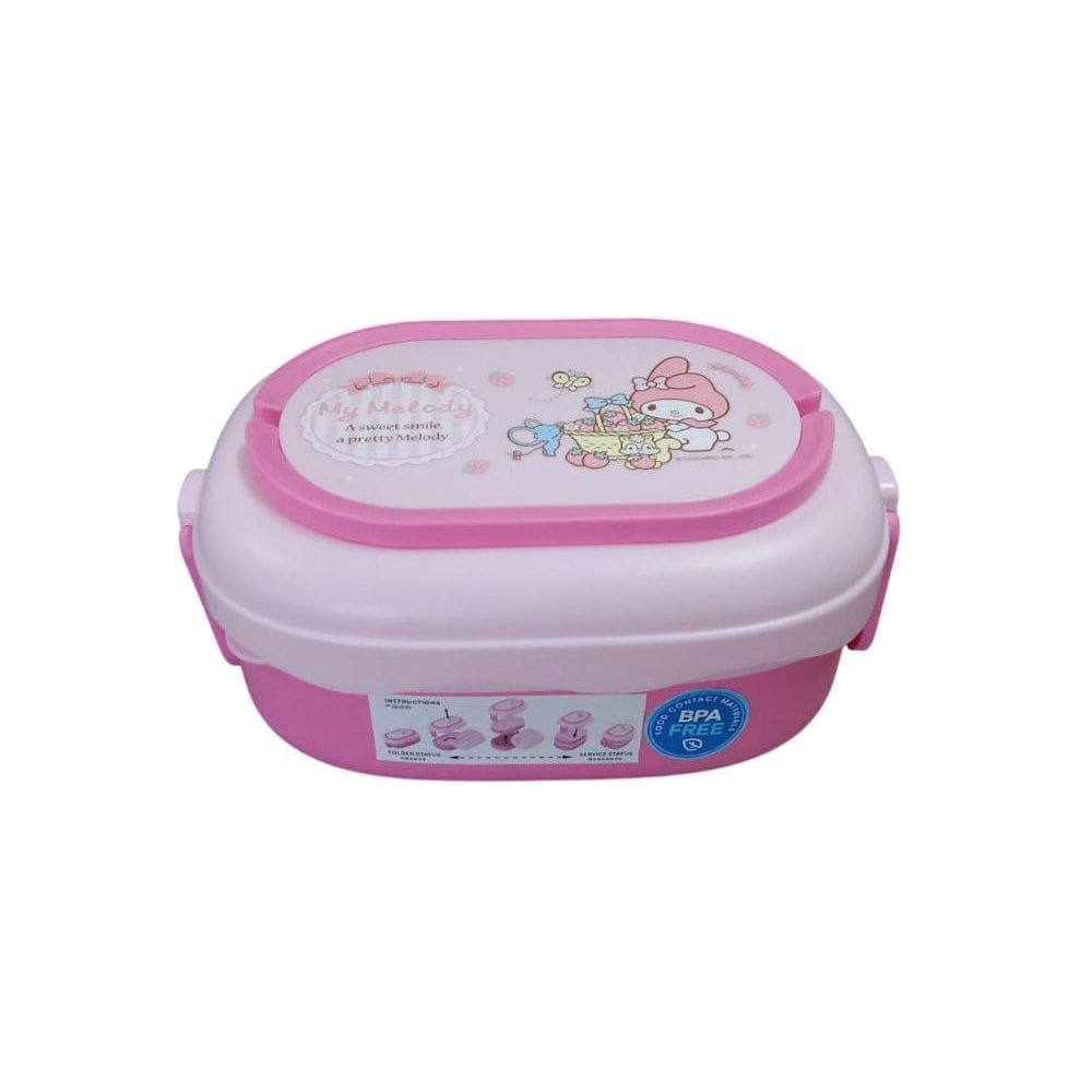 Kit Lancheira Infantil My Melody Dupla Camada Alça E Talher