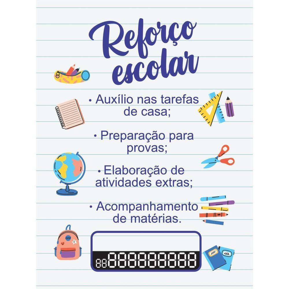 Banner Arte Pronta - Reforço Escolar