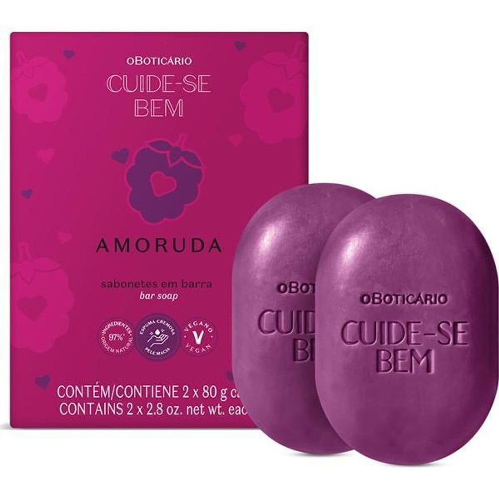 Kit Sabonetes Em Barra Cuide-Se Bem Amoruda 2X80G O