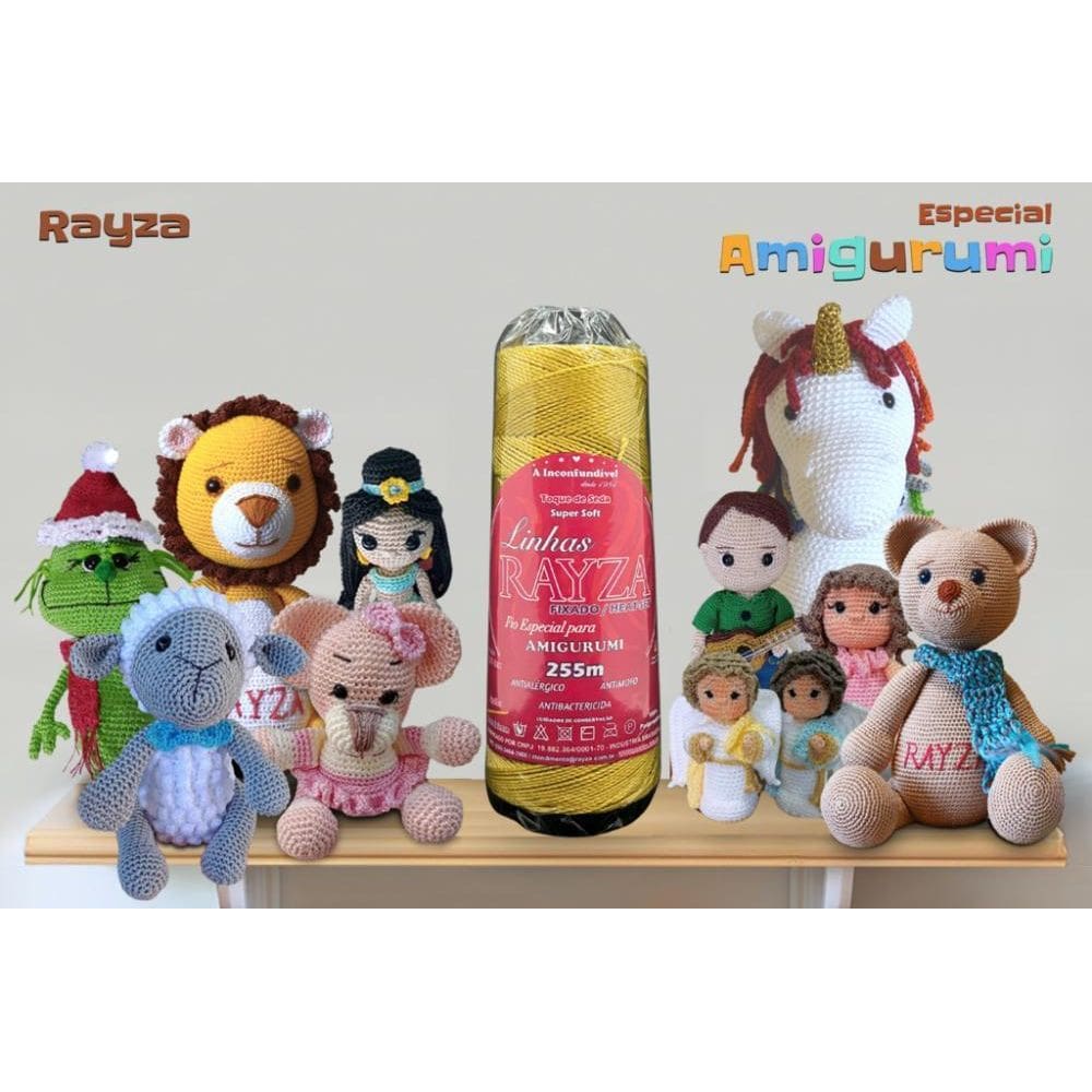 Linha Rayza Ideal Para Amigurumi - Cor 027 Ouro Fino
