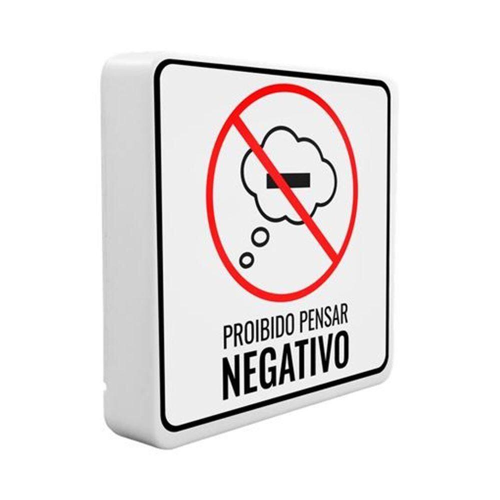 Luminária Box Slim Proibido Pensar Usb