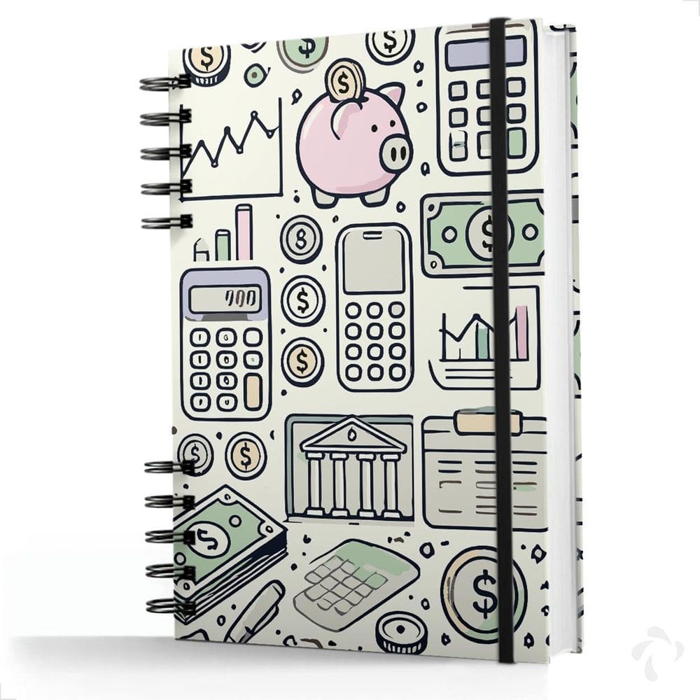 Caderno De Controle De Caixa Capa Dura Fluxo Diário Pig