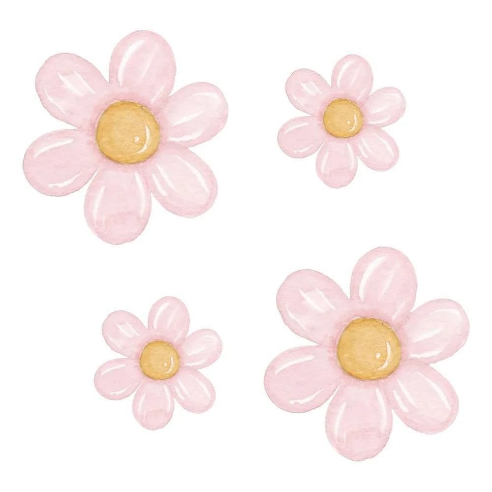 2X Kit 90 Adesivos De Parede Infantil Flor Menina Bebê