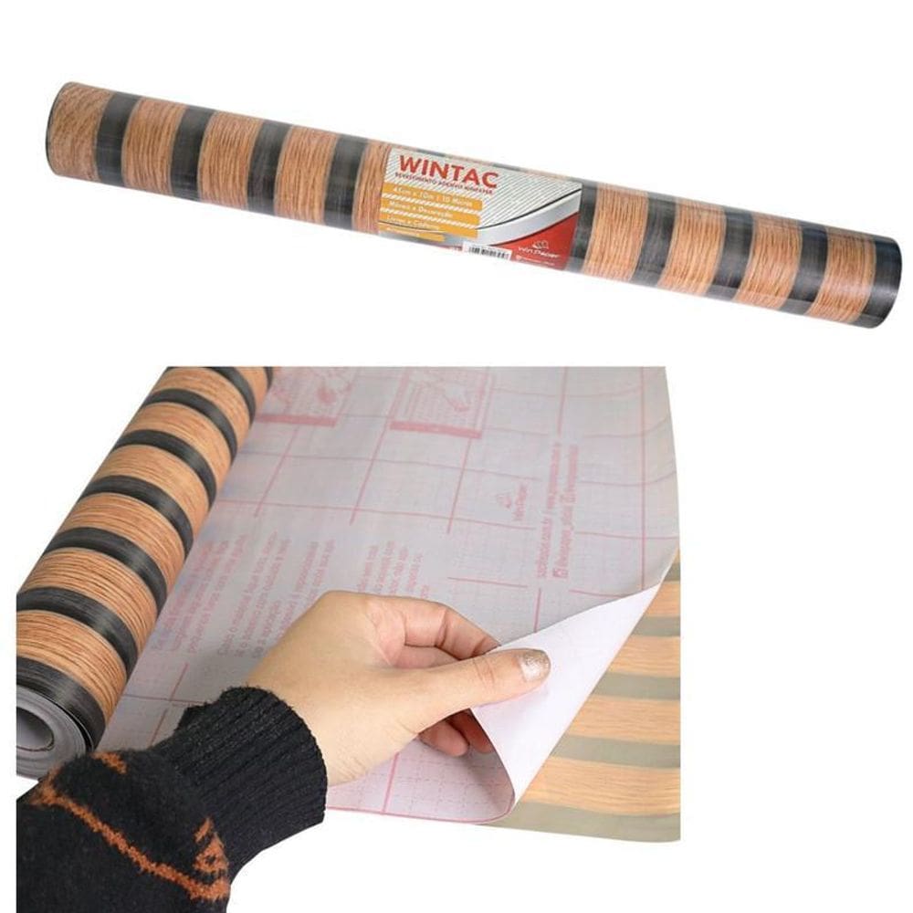 Papel Adesivo Madeira 10M Revestimento Móveis E Superfícies