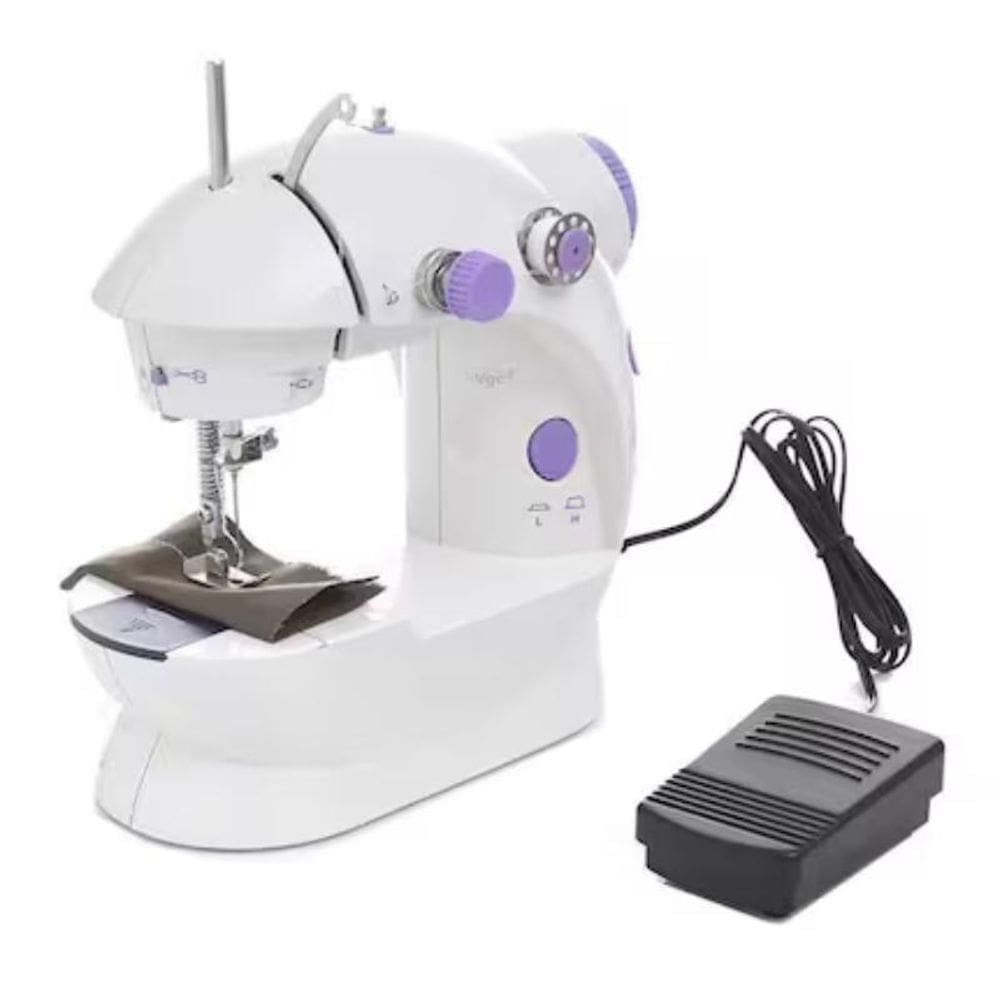 Mini Máquina De Costura Reta Portátil Branca