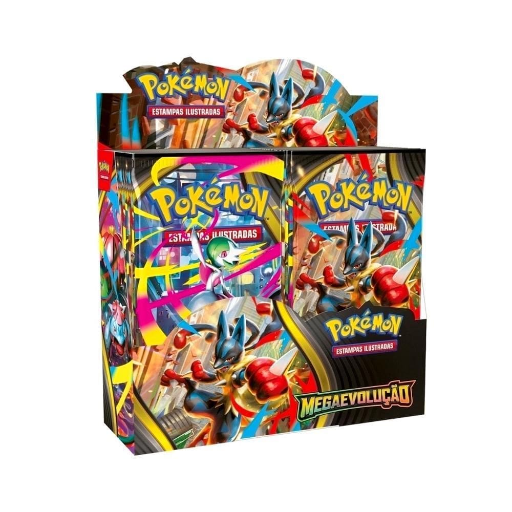 Caixa 36 Pacotes Figurinha Pokémon Mega Evolução 216 Cartas