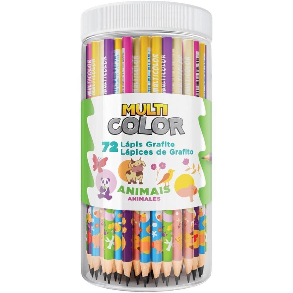 Lápis Preto Redondo Grafite Animais 72 Unid - Faber-Castell