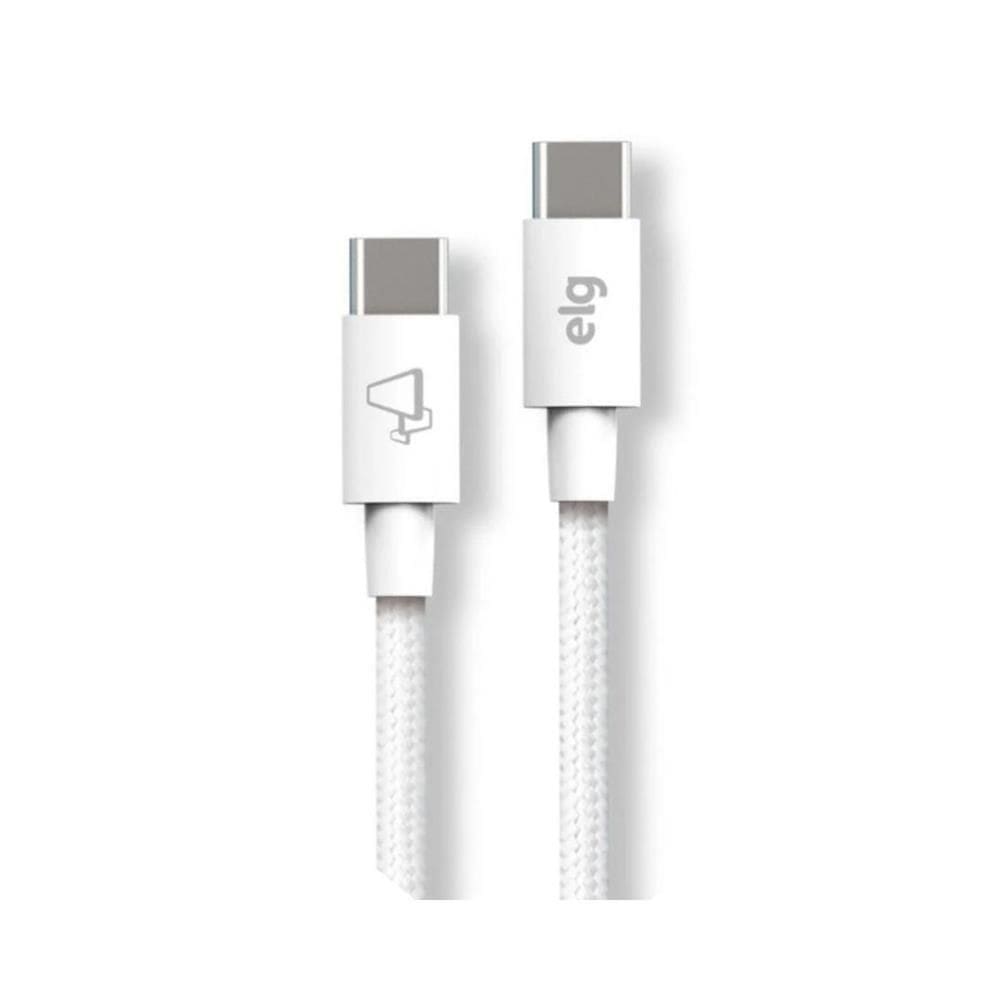 Cabo Usb-C ELG TC602, 3.0a, 2 Metros, Branco