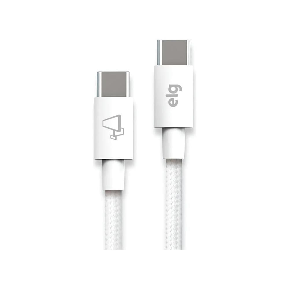 Cabo Usb-C ELG TC60, 3.0a, 1 Metro, Branco
